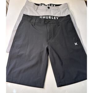 2 Pairs Of Men's Hurley Swim Board Shorts Men's Size 30 Hybrid Golf Black & Grey